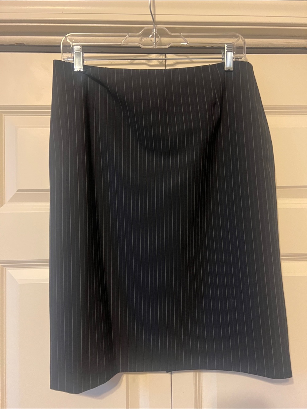 Alex Marie Classic Black Pinstripe Pencil Skirt